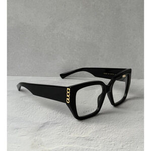NEW Gucci GG2042O 001 Black Oversized Square Eyeglasses Frames